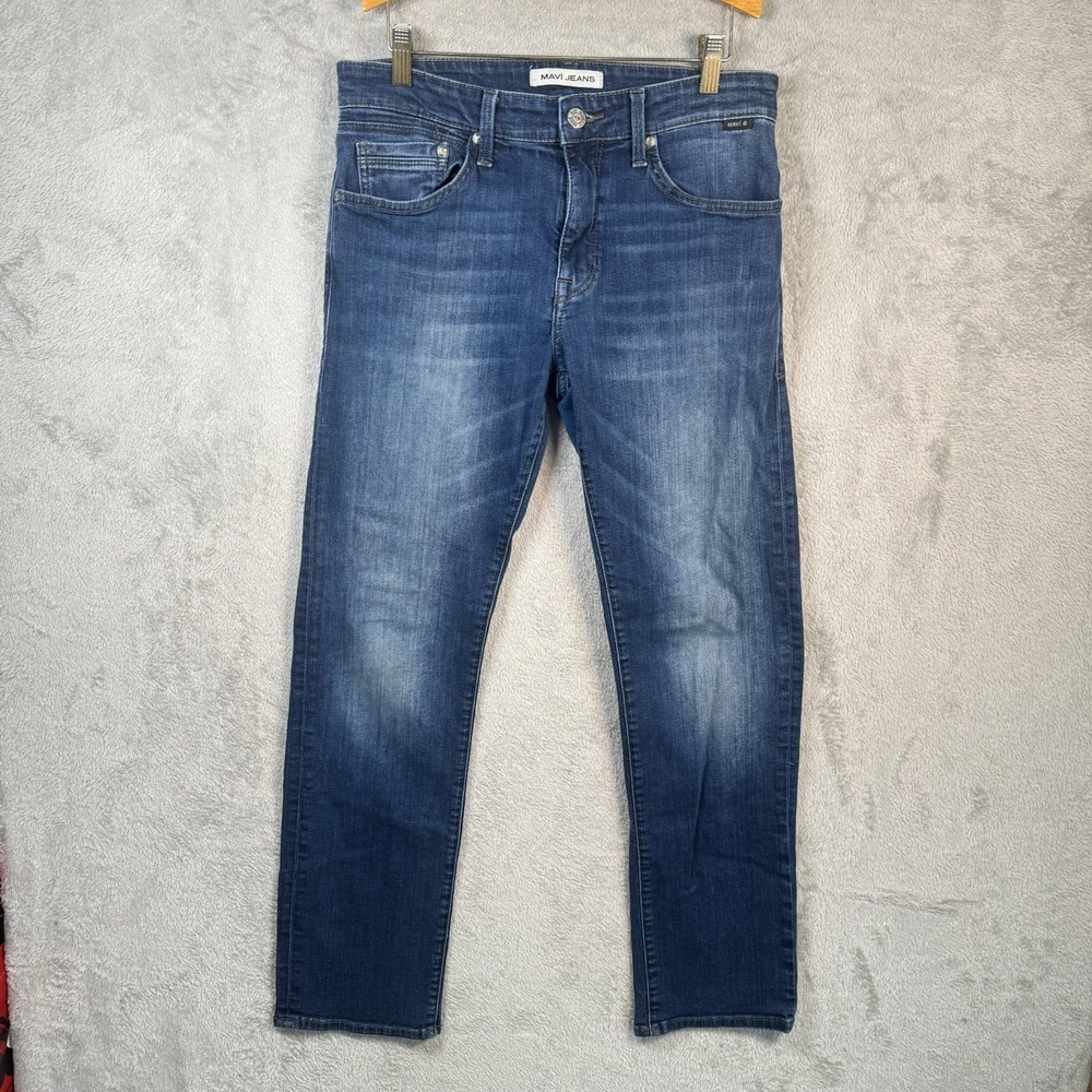 Mavi Zach Straight Leg Jeans Men 30x32 Dark Wash Denim Casual Classic Modern